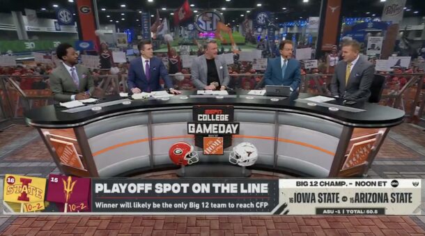 College GameDay live from Atlanta ahead of the SEC Championship Game between Texas and Georgia.